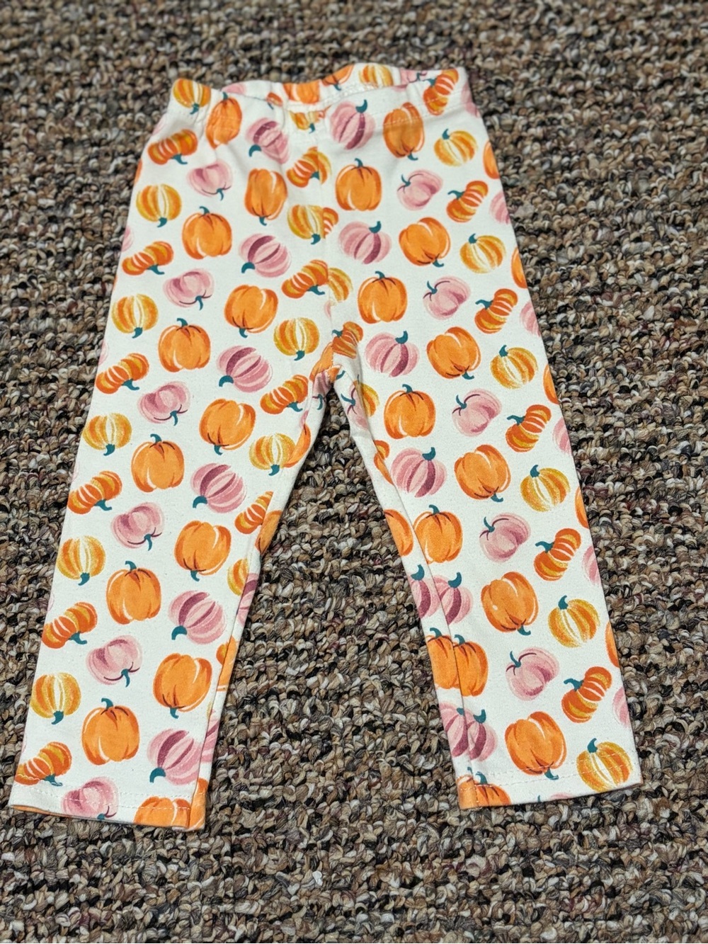 chick pea Pumpkin Print Leggings - Orange & Pink